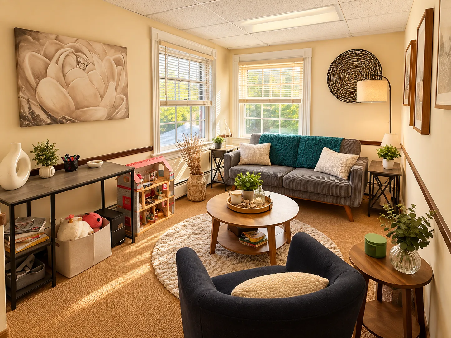 Family therapy room at the South Glastonbury office
