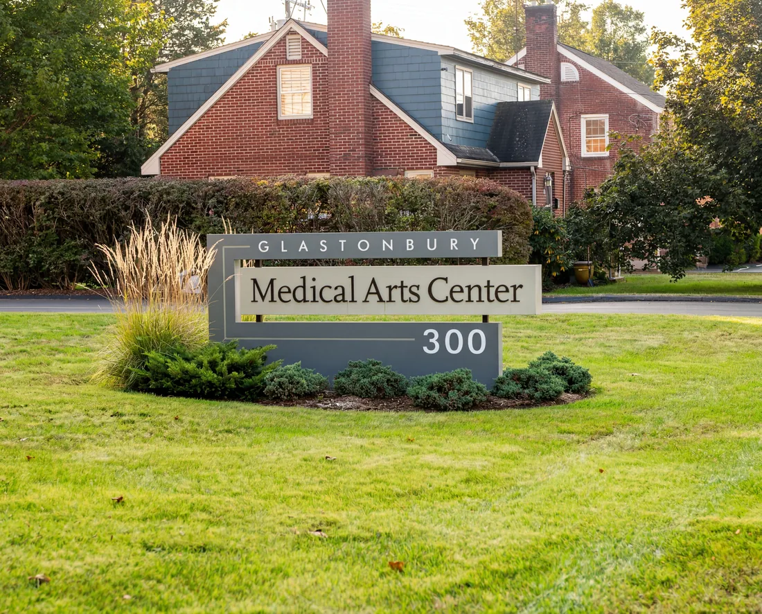 Glastonbury Medical Arts Center sign at 300 Hebron Avenue