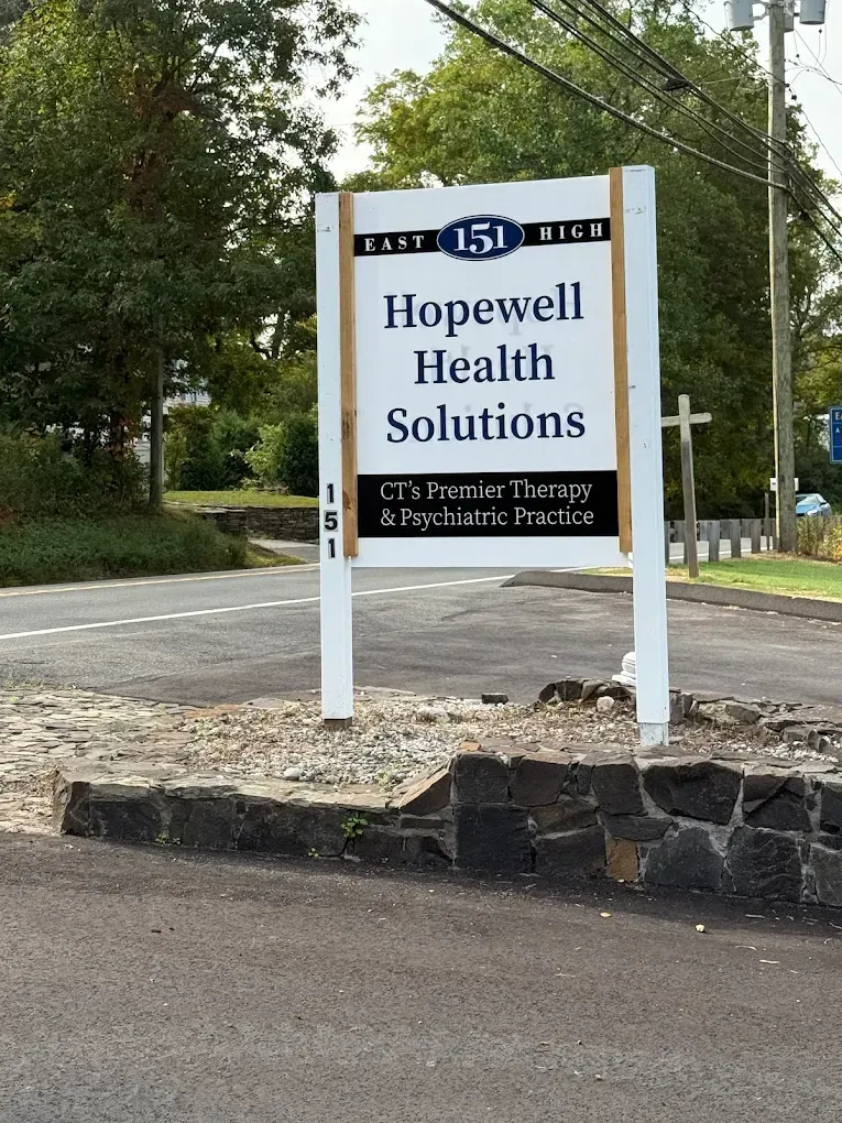 Hopewell Health Solutions sign outside the East Hampton office