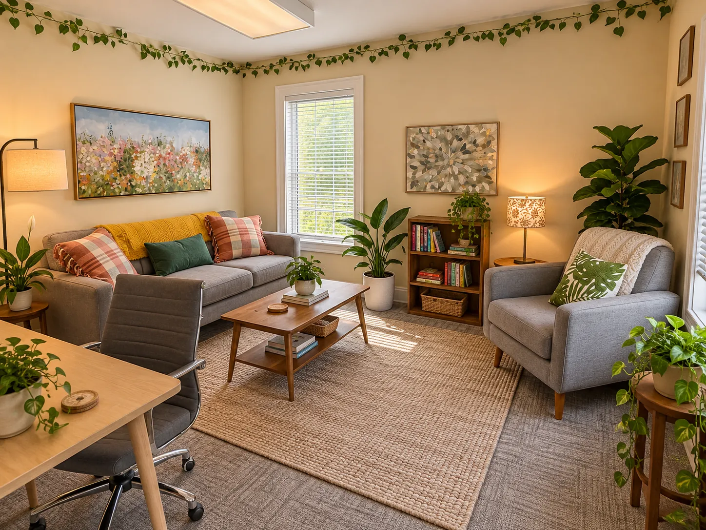 Bright therapy room with plants in Westbrook